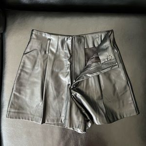 Zara High Waisted Leather Short